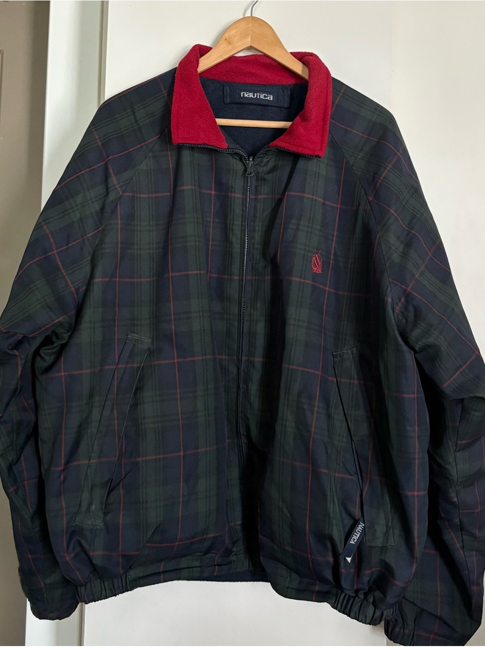 Men’s Nautical Fleece Lined Plaid Jacket